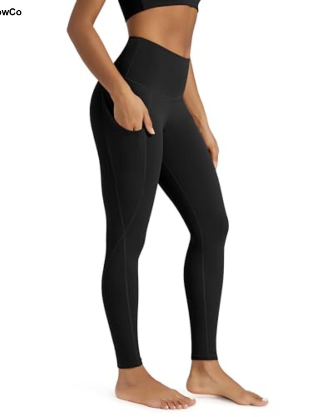 High Waisted Yoga Leggings with Pockets, Tummy Control, Non See Through, 28"